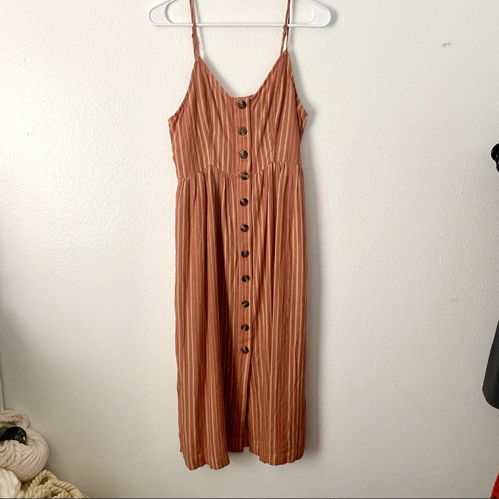 American Eagle Button Down Spaghetti Strap Rust T… - image 4